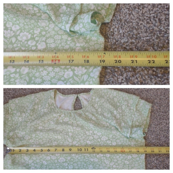Loft Green / White Floral Blouse - Picture 14 of 16